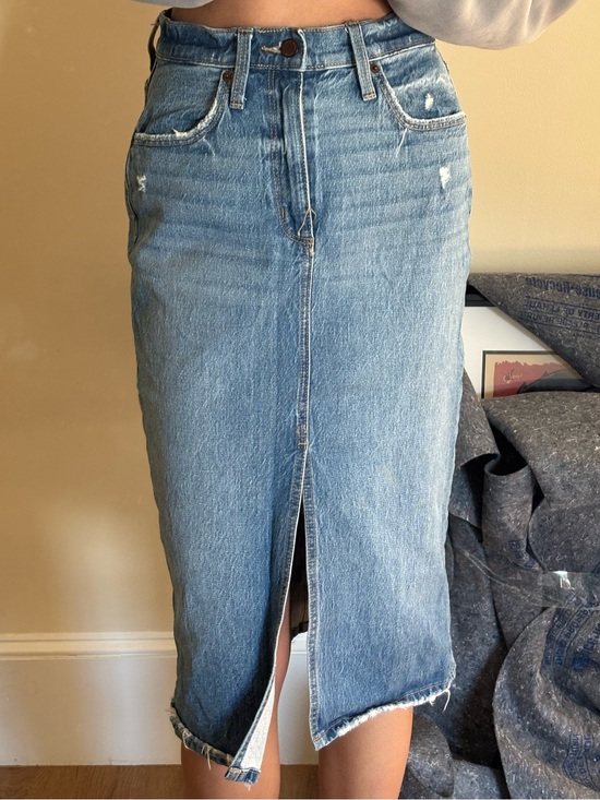 Universal Thread Dresses & Skirts - Universal Thread Light Blue Denim Midi Skirt with Front Slit